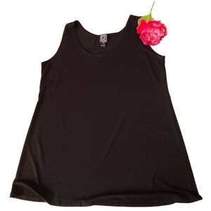 Clara Sunwoo Womens Black Scoop Neck Tank Size Medium